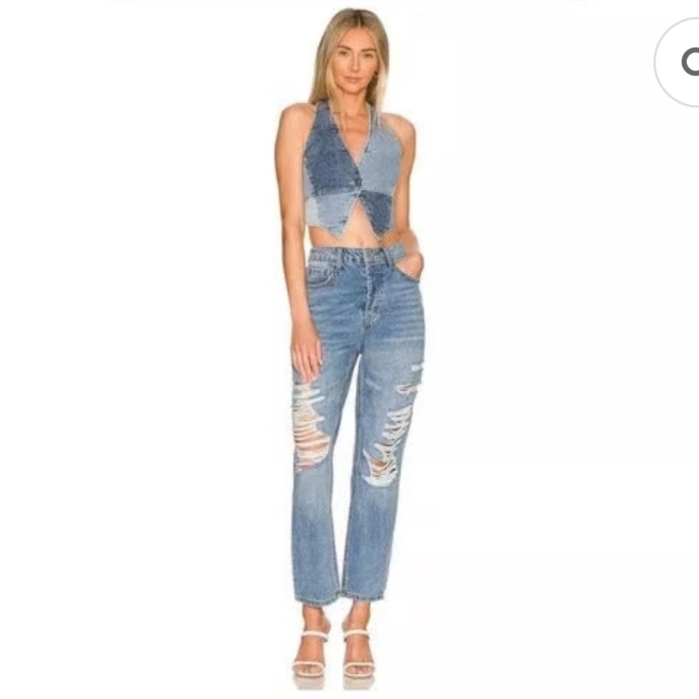 REVOLVE X AFRM Boyfriend Relaxed Dex Jean | Lapis | 28 | NWT
